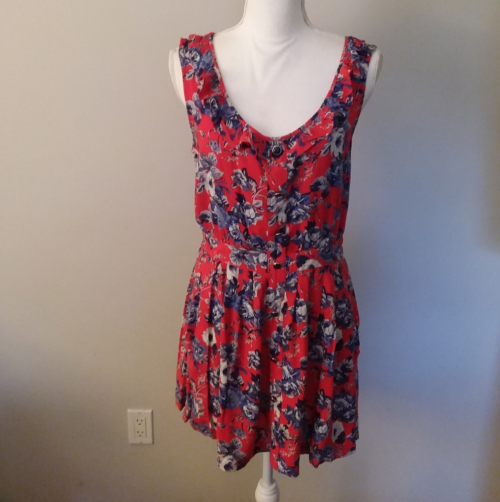Modern Love Dress with Grey/Blue and White Flowers